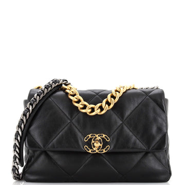 Chanel 19 Flap Bag Quilted Leather Large
