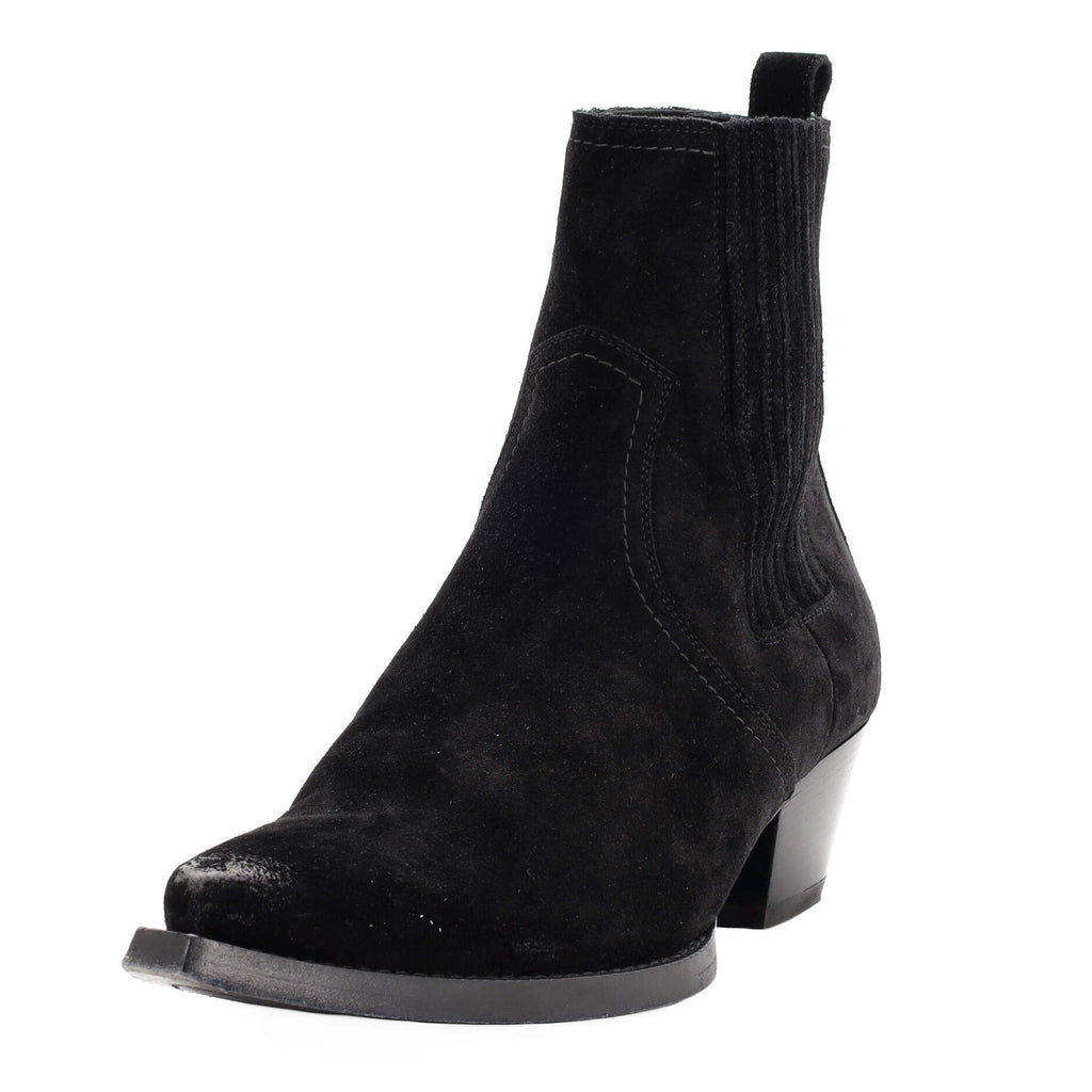 Saint Laurent Men\'s Black Suede Lukas Boots Saint Laurent Lukas 40 Wool Suede Chelsea Boots Black sz 35  main image 4