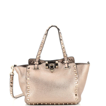 Valentino Garavani Rockstud Tote Pebbled Leather Mini