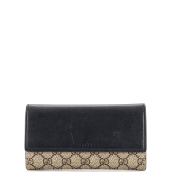 Gucci Continental Wallet GG Coated Canvas and Leather Long