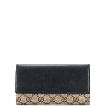Gucci Continental Wallet GG Coated Canvas and Leather Long