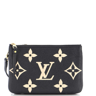 Double Zip Pochette Bicolor Monogram Empreinte Leather - Wallets and Small  Leather Goods