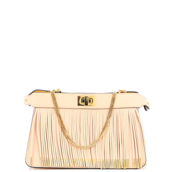 Fendi Peekaboo ISeeU Pochette Fringe Leather Small