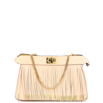Fendi Peekaboo ISeeU Pochette Fringe Leather Small