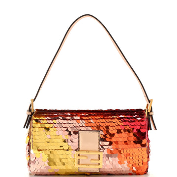 Fendi Baguette 1997 Bag Sequin Embellished Satin Medium