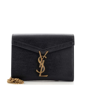 Saint Laurent Cassandra Chain Shoulder Bag Leather Small