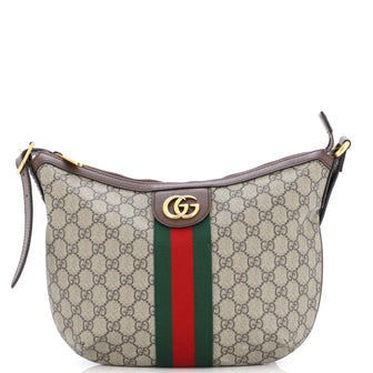 Gucci Ophidia Half Moon Hobo GG Coated Canvas Small