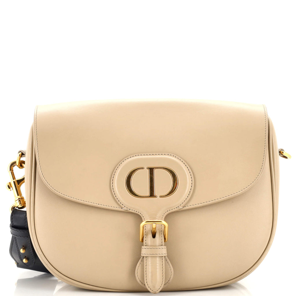 Christian Dior Bobby Flap Bag Leather Large Neutral 2269271