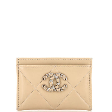 Chanel 19 Card Holder Quilted Lambskin