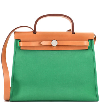 Hermes Herbag Zip Leather and Toile 31