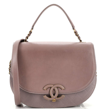 Chanel Coco Curve Flap Messenger Calfskin and Quilted Goatskin Medium