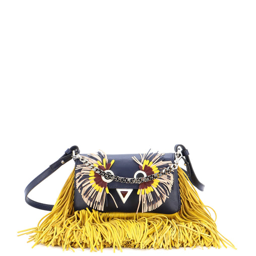 フェンディ モンスター Fendi Monster Baguette Fringe Leather Micro Multicolor 22695725