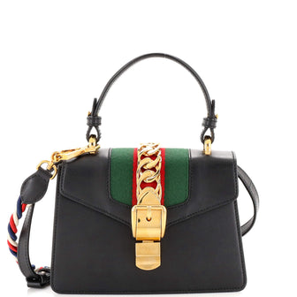 Gucci Sylvie Top Handle Bag Leather Mini