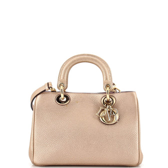 Christian Dior Diorissimo Tote Pebbled Leather Mini
