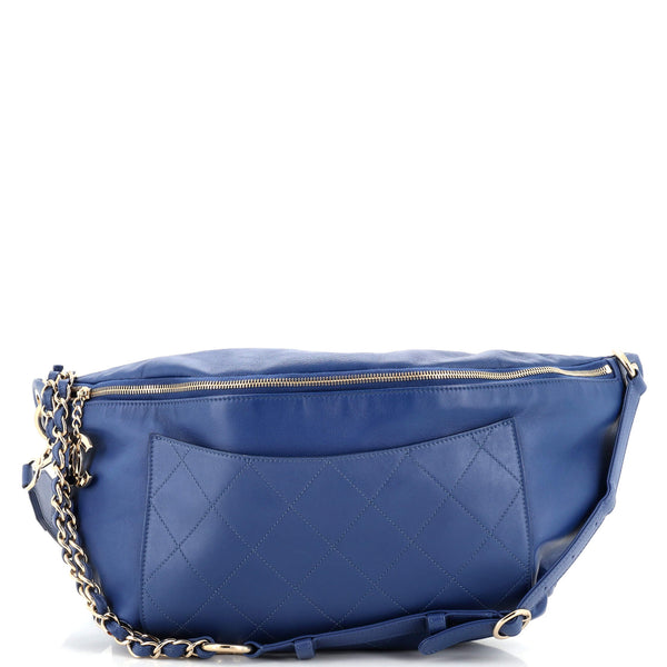 Chanel Pharrell Waist Bag Quilted Calfskin Blue 2269577