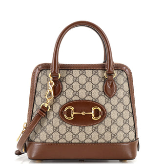 Gucci Horsebit 1955 Top Handle Bag GG Coated Canvas Small
