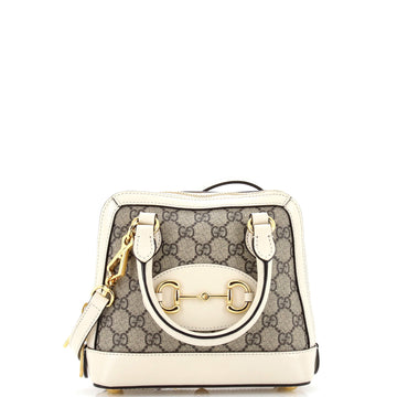 Gucci Horsebit 1955 Top Handle Bag GG Coated Canvas Mini