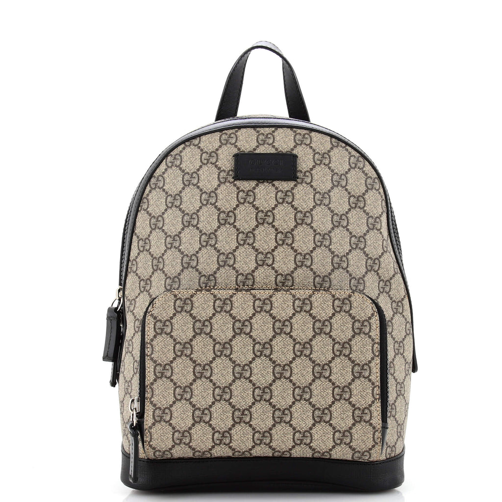 Gucci Zip Pocket Backpack GG Coated Canvas Small Brown 22698034 display picture 1