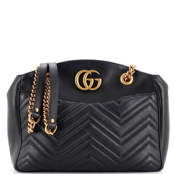 Gucci GG Marmont Chain Tote Matelasse Leather Medium