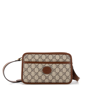 Gucci Interlocking G Patch Camera Bag GG Coated Canvas Mini