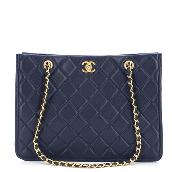Chanel Classic CC Shopping Tote Quilted Caviar Large