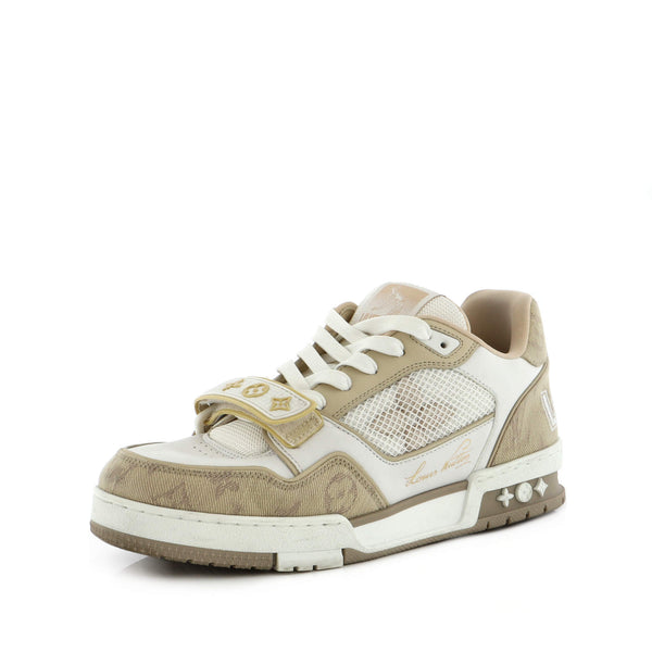 Louis Vuitton Men's LV Trainer Velcro Sneakers Monogram Denim and