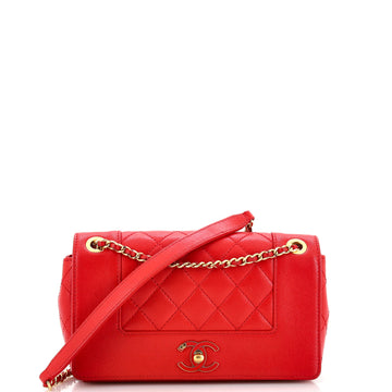 Chanel Mademoiselle Vintage Flap Bag Quilted Sheepskin Small