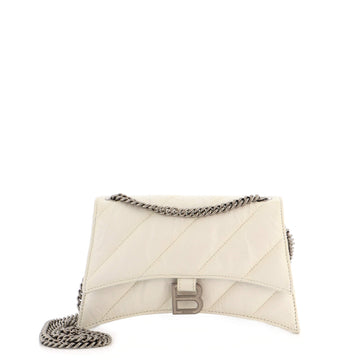 Balenciaga Crush Chain Flap Bag Quilted Crushed Calfskin XS