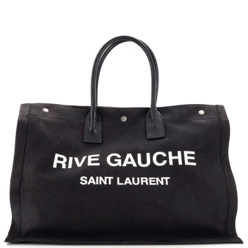 Saint Laurent Rive Gauche Shopper Tote Camo Canvas Large