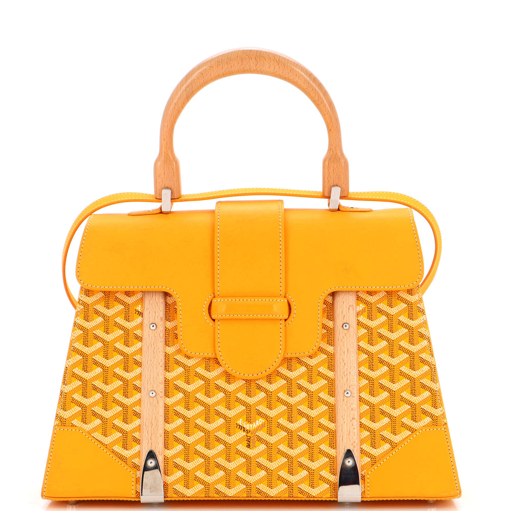 Goyard, Bags, Goyard Yellow Saigon Pm Top Handle 2ways Bag Sku 6422