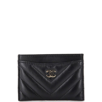 Chanel Classic Card Holder Chevron Lambskin
