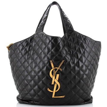 Saint Laurent Icare Shopping Tote Quilted Leather Maxi