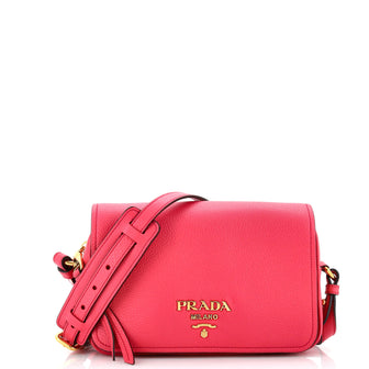 Prada Flap Zip Crossbody Bag Vitello Phenix Small