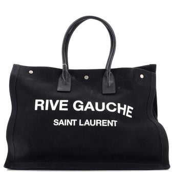 Saint Laurent Rive Gauche Shopper Tote Canvas Large