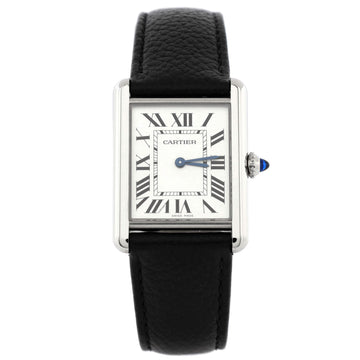 Cartier Must de Cartier Tank Quartz Watch Stainless Steel and Leather 25