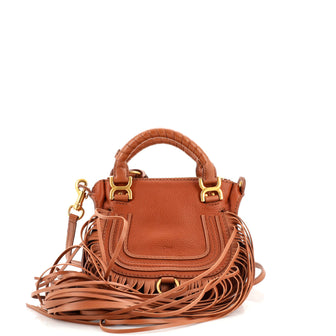 Chloe Marcie Fringe Satchel Leather Mini