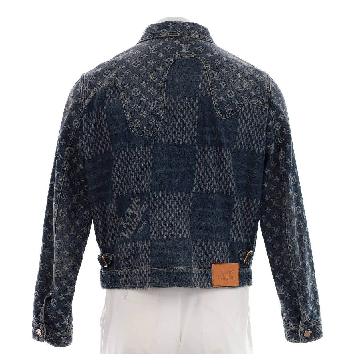 Louis Vuitton Men's Nigo Button Up Jacket Giant Damier Waves Monogram ...