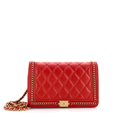 Chanel Chain Around Boy Wallet on Chain Quilted Lambskin