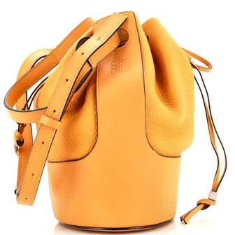 Loewe Balloon Bucket Bag Leather Medium Yellow 2271112