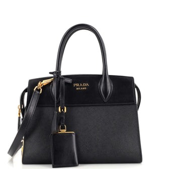 Prada Esplanade Tote Saffiano with City Calf Small