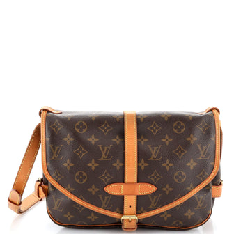 Louis Vuitton Saumur Handbag Monogram Canvas 30
