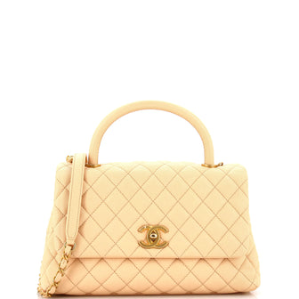 Chanel Coco Top Handle Bag Quilted Caviar Small