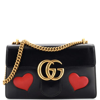 Gucci Marmont Chain Shoulder Bag Patchwork Leather Medium
