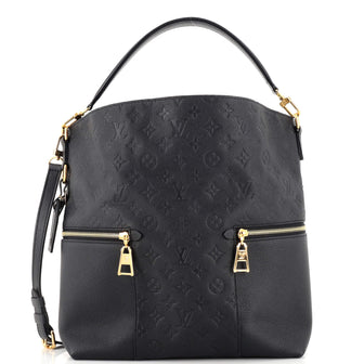 Louis Vuitton Melie Handbag Monogram Empreinte Leather Blue