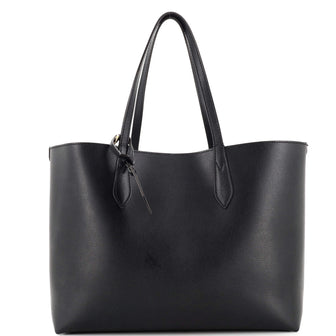 Burberry Reversible Tote Haymarket Coated Canvas and Leather Medium