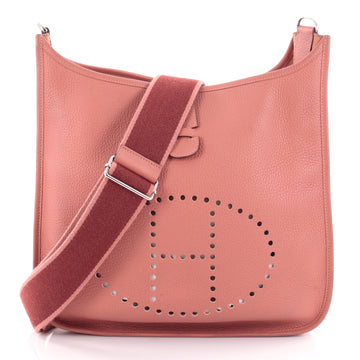 Hermes Evelyne Crossbody Gen III Clemence PM Pink