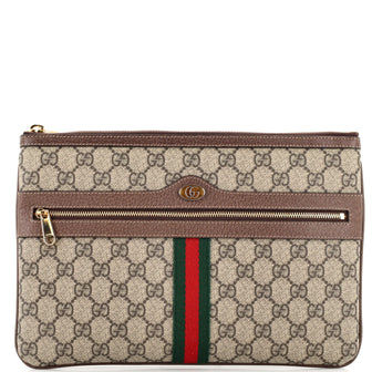 Gucci Ophidia Zip Pouch GG Coated Canvas Large