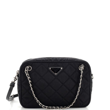 Prada Camera Bag Quilted Tessuto Small