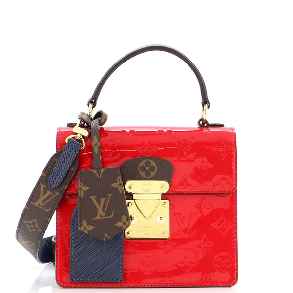 Louis Vuitton Spring Street NM Handbag Monogram Vernis with Monogram Canvas  at 1stDibs