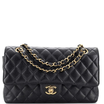 Chanel Classic Double Flap Bag Quilted Caviar Medium